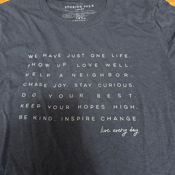 STORIED FOLK & CO. LIVE EVERY DAY TEE | DARK GRAY Small - Picture 3 of 6